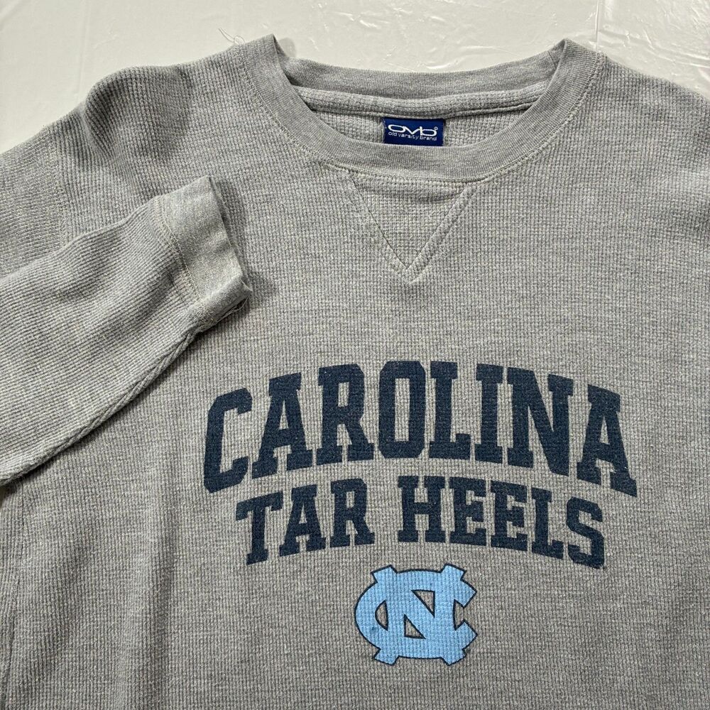 Vintage North Carolina Tar Heels Sweatshirt Men Medium Gray OVB CrewNeck NCAA